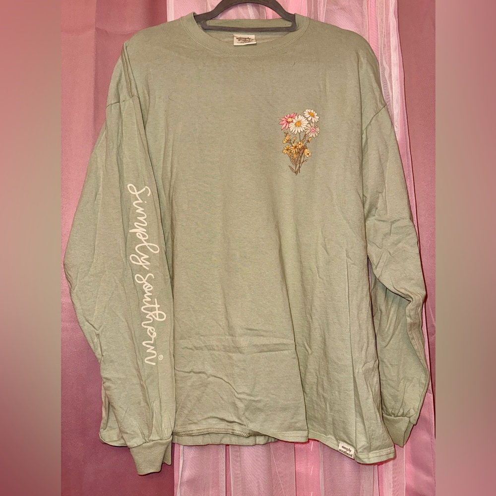 Simply Southern Sage Green Long Sleeve Shirt